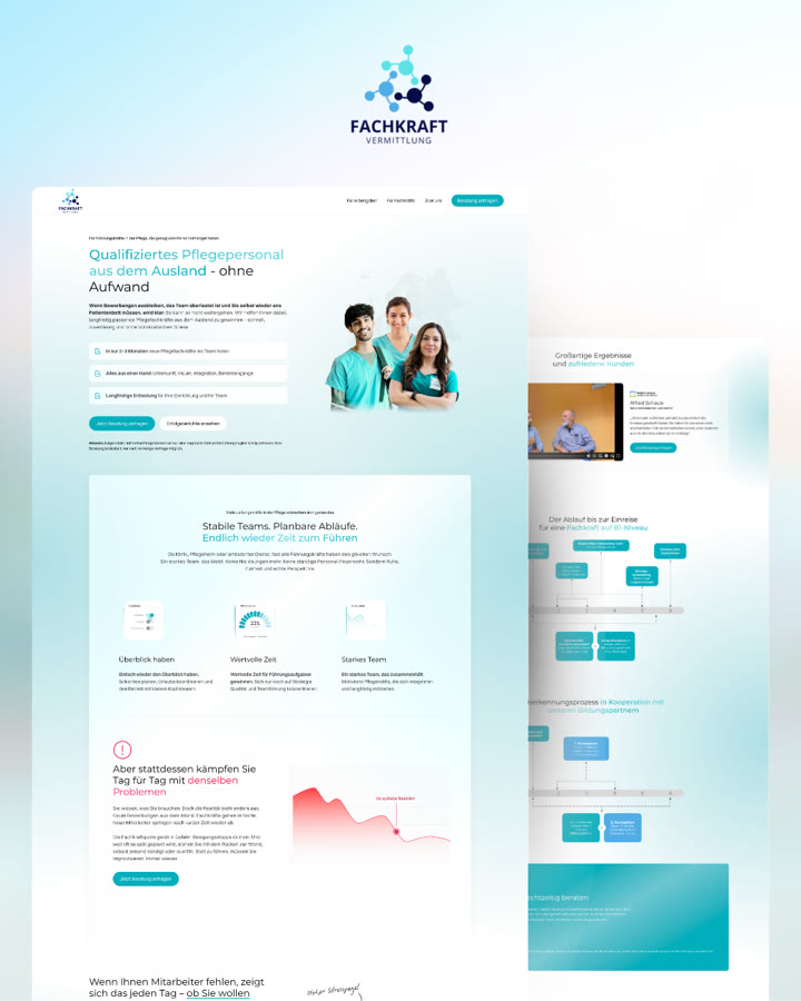 Fachkraft Vermittlung, Website